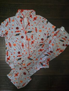 Munki Munki Nite Nite Womens Stretchy Soft Halloween Sleepwear Set Large